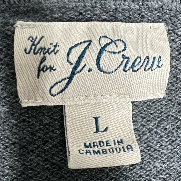 Knit for J.CREW Men's Cotton Poque-stitch Textured Cotton Crewneck Sweater Large - Picture 3 of 8